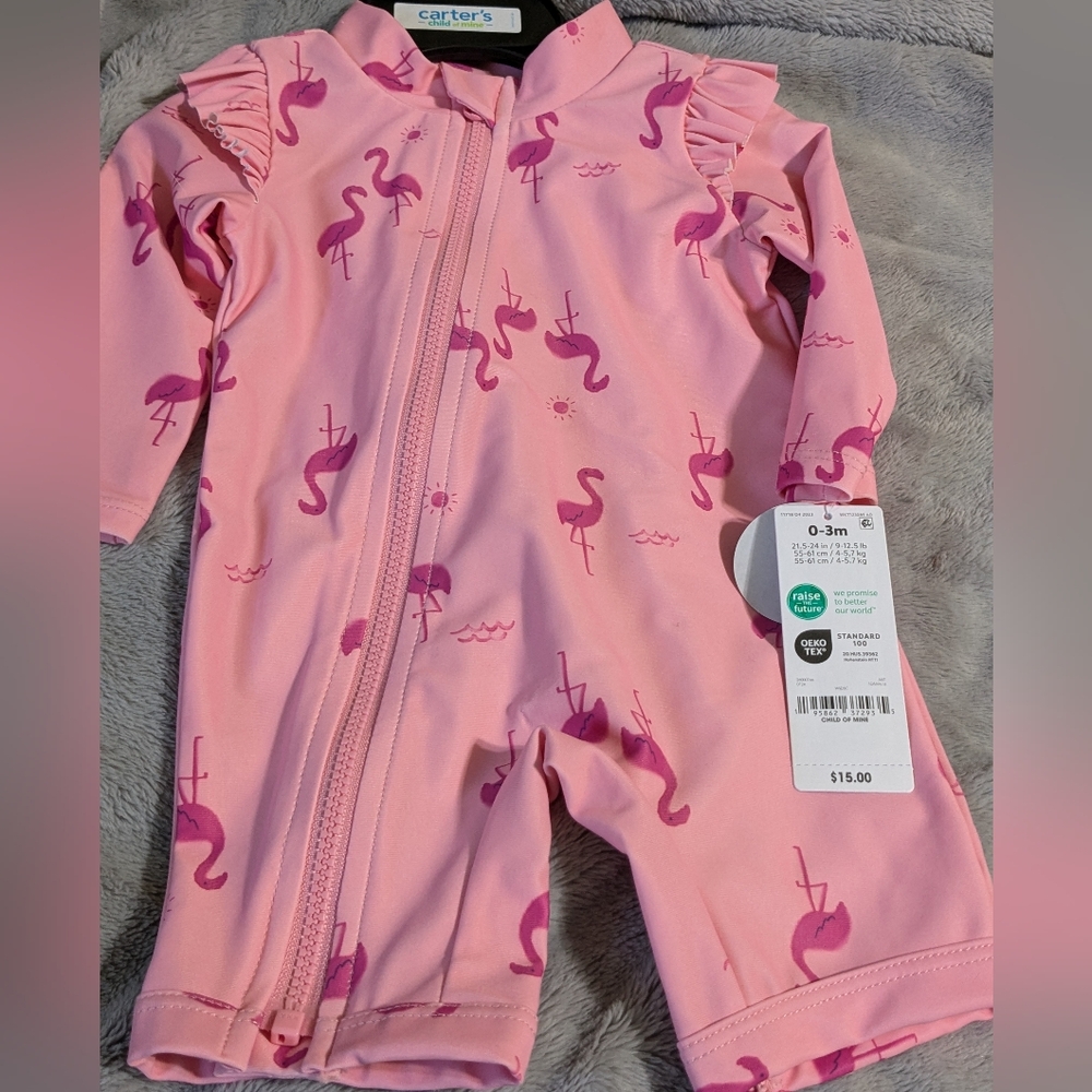 Carter's Pink Flamingo Rashguard